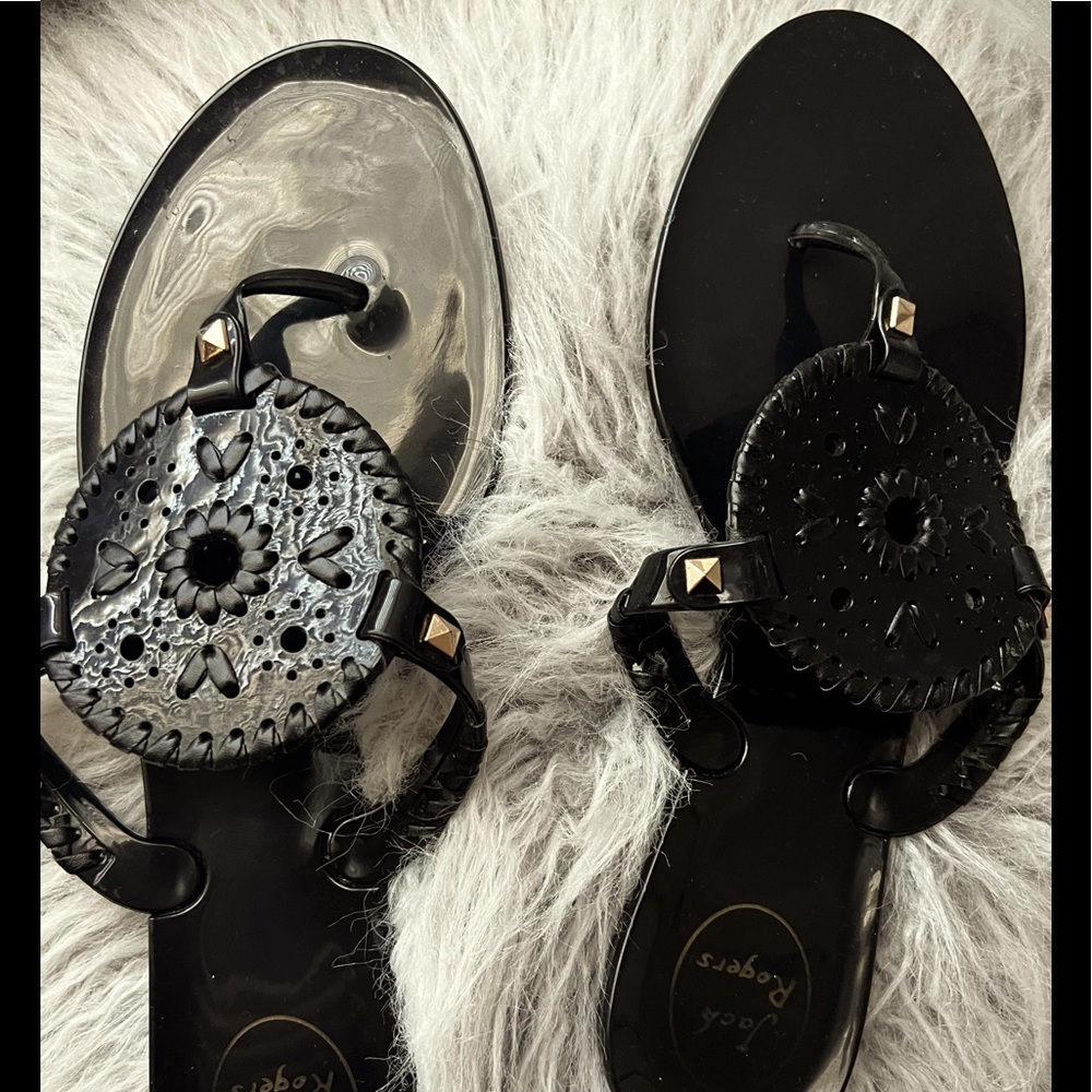 Jack Rogers size 10 black jelly sandal